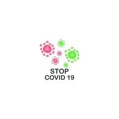 Fototapeta na wymiar Coronavirus Logo. Covid -19 icon