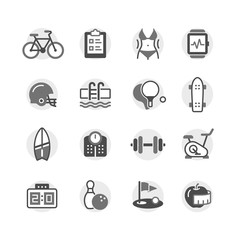 Fitness and Sport vector icons
