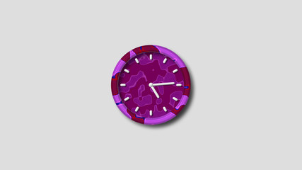 Amazing clock icon,stylish 3d wall clock isolated on white background