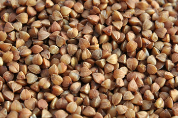 Background of dried buckwheat.