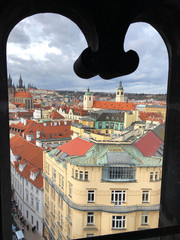 The centre of Prague as seen from the roof of the Powder Tower