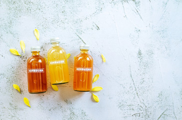 bottle of variety probiotic drink Kombucha