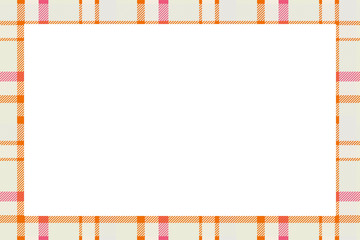 Vintage frame vector. Scottish border pattern retro style. Tartan plaid ornament.