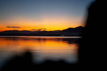 sunset over the lagoon © lucas