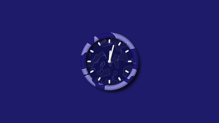 New blue dark counting down clock icon,3d wall clock icon,3d clock icon