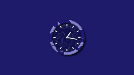 New blue dark counting down clock icon,3d wall clock icon,3d clock icon