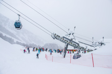 Lift in the ski resort of Rosa Khutor in Sochi