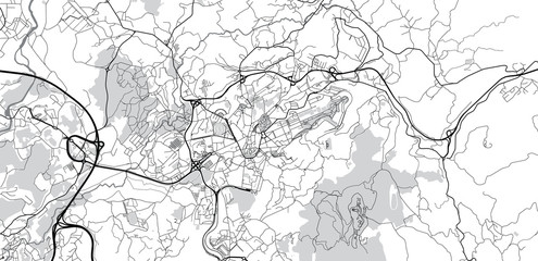 Urban vector city map of Guimaraes, Portugal
