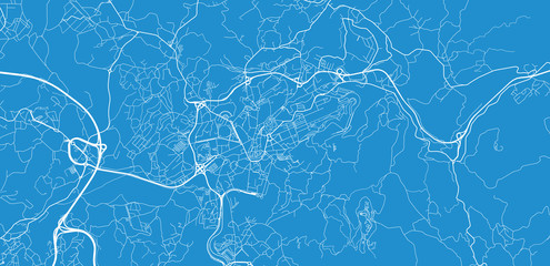 Urban vector city map of Guimaraes, Portugal