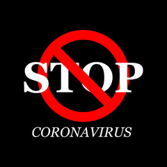 Illustration vector graphic of stop coronavirus sign perfect for advertisement and warning