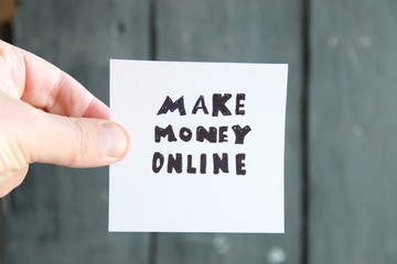 Make money online concept