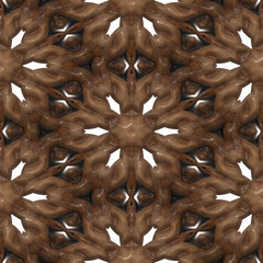 Carved pattern on wood background texture, 3d illustration - Illustration