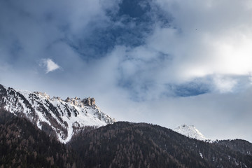 Mountain peaks in area Neustift im Stubaital Tirol Austria