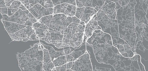 Urban vector city map of Porto, Portugal - obrazy, fototapety, plakaty