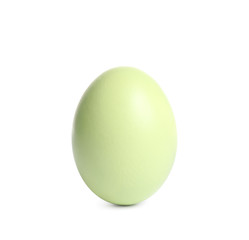 Green egg isolated on white. Easter symbol