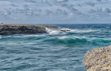 Churning sea.  Windward Bonaire