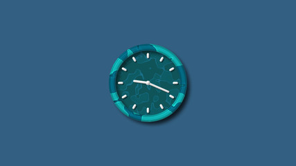 3d wall clock icon on blue dark background,clock con,3d clock icon