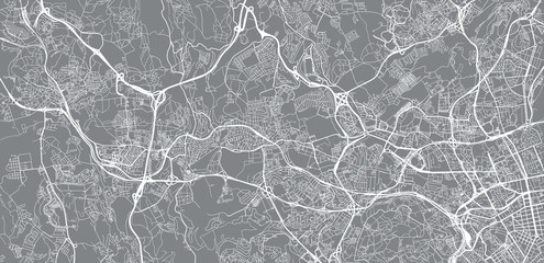 Urban vector city map of Amadora, Portugal