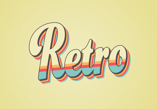Retro Text Effect