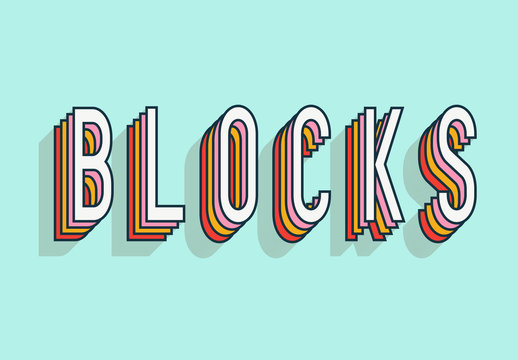 Stacking Layers Text Effect
