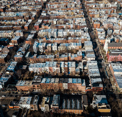 New York apartment buildings from the air