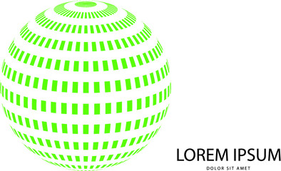 Abstract 3d green logo in vector format. Can be used in branding or different graphic design layouts