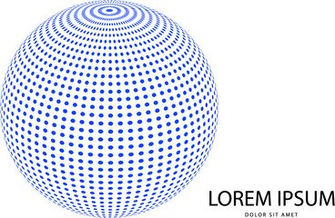Abstract 3d blue globe logo in vector format. Can be used in branding or different graphic design layouts