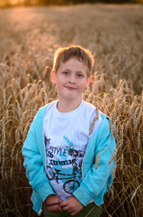 boy in a wheat field