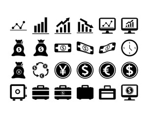 Vector business and financial icon illustration. Symbol design for graphic and web design