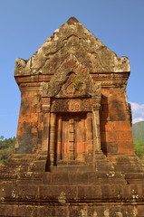 Naklejka premium Wat phu small Khmer ruins in Champasak, Laos