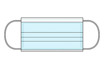 Medical mask. Isolated on white background. Vector illustration.
