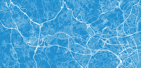 Urban vector city map of Amadora, Portugal