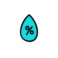 air humidity doodle icon, vector illustration