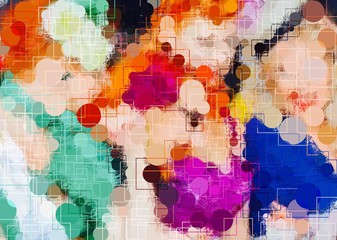 Obraz premium Abstract Colorful Geometrical Artwork,Abstract Graphical Art Background Texture,Modern Conceptual Art