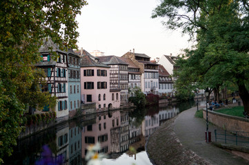 Wonderful houses in the French city trasbourg