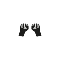 Obraz premium Black hands flat drawing vector