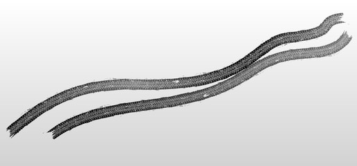 Tire tracks, vector illustration, grunge.  © Andrew