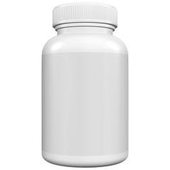 Realistic 3D Bottle Mock Up Template on White Background.3D Rendering,3D Illustration