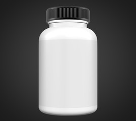 Realistic 3D Bottle Mock Up Template on White Background.3D Rendering,3D Illustration
