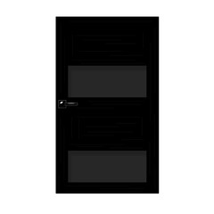 Vector illustration black door