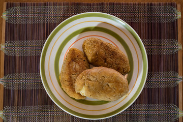
battered rice croquettes stuffed with cheese
