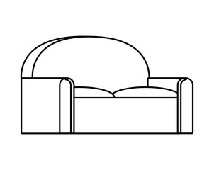 sofa livingroom forniture isolated icon