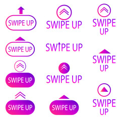 Swipe up icon, great design. Arrow web icon.