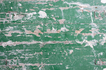 Fototapeta premium Wood cracked paint texture, background