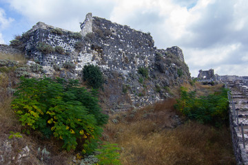 A view of Margat (Al-marqab) Castle in Baniyas, Syria. - obrazy, fototapety, plakaty