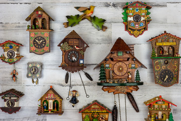 Collection of vintage cuckoo clocks