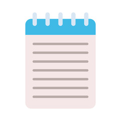daily planner notebook on white background