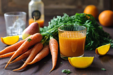 Carrot Orange Immune Boosting Smoothie. Detox Drink