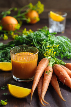 Carrot Orange Immune Boosting Smoothie. Detox Drink