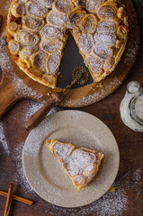 Homemade rustic apple pie